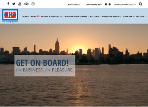 How nywaterway.com looks like on a tablet such as an iPad.