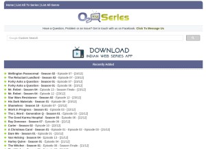 How o2tvseries.com looks like on a tablet such as an iPad.