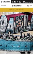 How oaklandish.com looks like on a mobile device such as an iPhone.