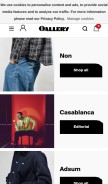 How oallery.com looks like on a mobile device such as an iPhone.