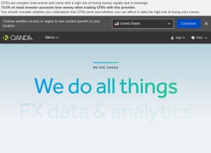 How oanda.com looks like on a tablet such as an iPad.
