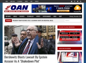 How oann.com looks like on a tablet such as an iPad.