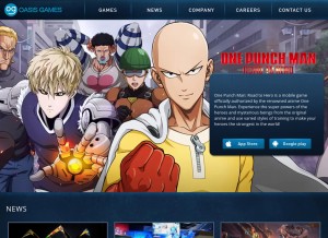 How oasgames.com looks like on a tablet such as an iPad.