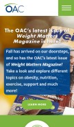 How obesityaction.org looks like on a mobile device such as an iPhone.