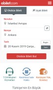 How obilet.com looks like on a mobile device such as an iPhone.
