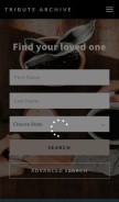 How obittree.com looks like on a mobile device such as an iPhone.