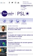 How obspm.fr looks like on a mobile device such as an iPhone.