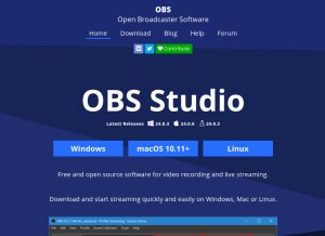 How obsproject.com looks like on a tablet such as an iPad.