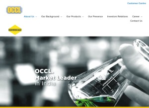 How occlindia.com looks like on a tablet such as an iPad.