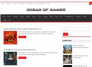 How oceanofgamesu.com looks like on a tablet such as an iPad.