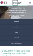 How oceasoft.com looks like on a mobile device such as an iPhone.