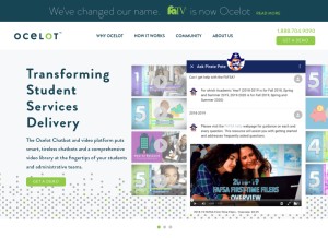 How ocelotbot.com looks like on a tablet such as an iPad.