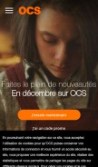 How ocs.fr looks like on a mobile device such as an iPhone.