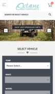 How octanemotorsports.com looks like on a mobile device such as an iPhone.