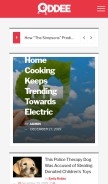How oddee.com looks like on a mobile device such as an iPhone.