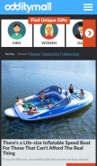 How odditymall.com looks like on a mobile device such as an iPhone.