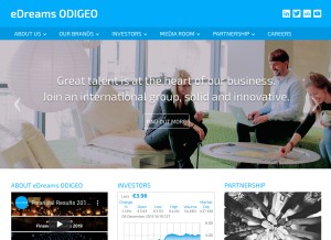 How odigeo.com looks like on a tablet such as an iPad.