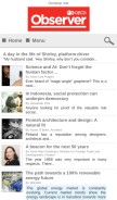 How oecdobserver.org looks like on a mobile device such as an iPhone.