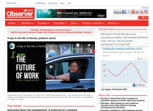 How oecdobserver.org looks like on a tablet such as an iPad.