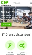 How oetiker.ch looks like on a mobile device such as an iPhone.