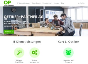 How oetiker.ch looks like on a tablet such as an iPad.