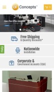How ofconcepts.com looks like on a mobile device such as an iPhone.