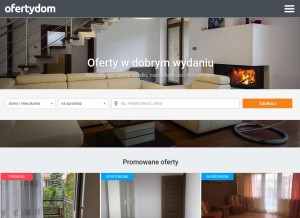 How oferty-dom.pl looks like on a tablet such as an iPad.