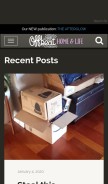 How offbeathome.com looks like on a mobile device such as an iPhone.