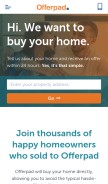 How offerpad.com looks like on a mobile device such as an iPhone.
