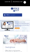 How officeally.com looks like on a mobile device such as an iPhone.