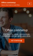 How officeecomsetup.com looks like on a mobile device such as an iPhone.