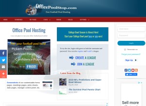 How officepoolstop.com looks like on a tablet such as an iPad.