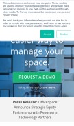 How officespacesoftware.com looks like on a mobile device such as an iPhone.