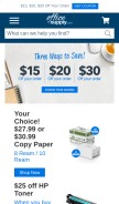 How officesupply.com looks like on a mobile device such as an iPhone.