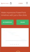 How officetimeline.com looks like on a mobile device such as an iPhone.