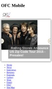 How officialfanclub.net looks like on a mobile device such as an iPhone.