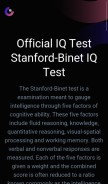 How officialiqtest.org looks like on a mobile device such as an iPhone.