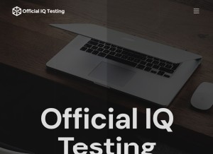 How officialiqtesting.com looks like on a tablet such as an iPad.