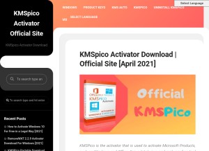 How officials-kmspico.com looks like on a tablet such as an iPad.