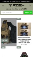 How officialtacticalstore.com looks like on a mobile device such as an iPhone.