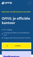 How offis.be looks like on a mobile device such as an iPhone.