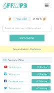 How offmp3.app looks like on a mobile device such as an iPhone.