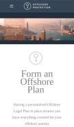 How offshore-protection.com looks like on a mobile device such as an iPhone.