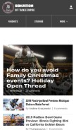 How offtackleempire.com looks like on a mobile device such as an iPhone.
