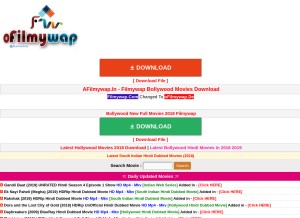 How ofilmywap.lol looks like on a tablet such as an iPad.