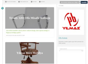 How ofis-koltuk.tumblr.com looks like on a tablet such as an iPad.