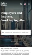 How ogletree.com looks like on a mobile device such as an iPhone.