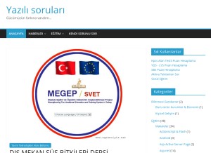 How ogrenciyiz.net looks like on a tablet such as an iPad.