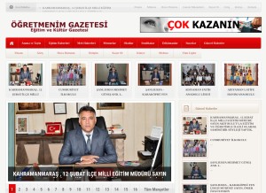 How ogretmenimgazetesi.com looks like on a tablet such as an iPad.