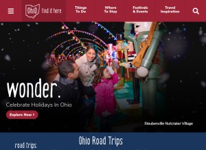 How ohio.org looks like on a tablet such as an iPad.